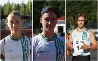 Borgå Akilles Ida Finell, Elliot Schmidt och Samuel Puustinen klarade sig fint i helgens junior-FM i i friidrott.