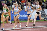 Camilla Richardsson och Ilona Mononen i farten i finalen på 5 000 meter.
