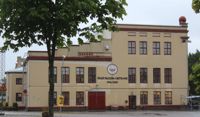 Centralen för Hangö stads tekniska tjänster verkar i den gamla kexfabriken vid Sandövägen i Hangö norra.