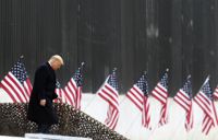 Donald Trump vid ett tal i Texas i januari 2021.