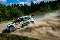 Emil Lindholm avbröt lördagens rally i S:t Michel.