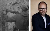 Nästan 40 vitt skilda människoöden lyfts fram i Peter Englunds (t.h.) färska bok, bland dem Kurt West i det finlandssvenska infanteriregementet IR 61. Till vänster en namnlös soldat på pass vid Svirfronten.