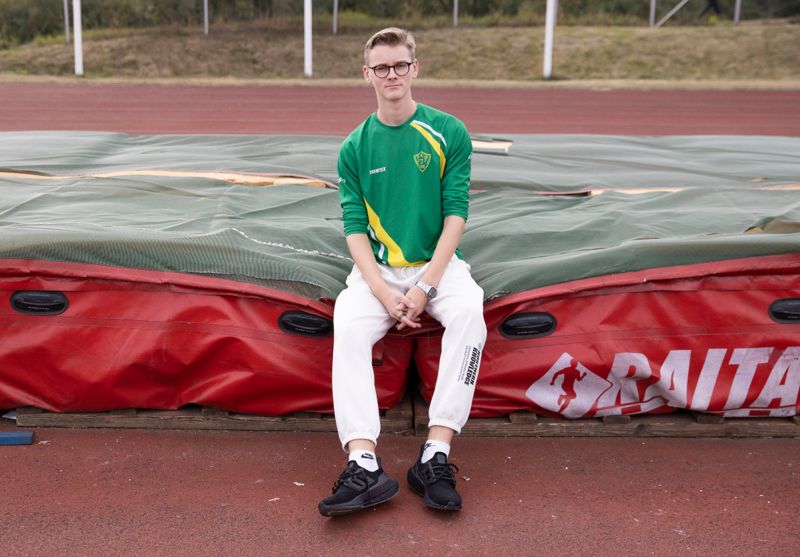 Johan Grönroos hoppas komma närmare 210 cm nästa säsong, då det inte lyckades den här sommaren.