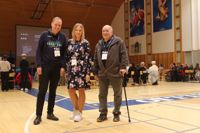 Tommi Knaapinen (fr.v.), Paula Erkkilä och Krister Lundqvist trivdes på de nationella handelskammardagarna som arrangerades i Kisakallio.