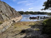 Purunpää, Kimitoön. En torrlagd liten vik.