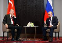 Turkiet går till val i juni 2023 och president Recep Tayyip Erdoğan väntas använda Finlands och Sveriges Natoansökningar för att framstå som en stark internationell aktör. Här möter han sin ryska kollega Vladimir Putin i Uzbekistan tidigare i september.