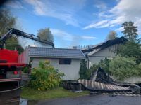 Bild från branden i Sjundeå.