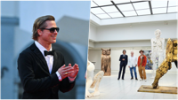 Brad Pitt säger att Finland känns som rätt ställe för honom att debutera som konstnär. Till höger ses han tillsammans med Nick Cave och Thomas Houseago.
