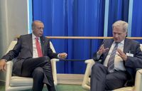 President Sauli Niinistö samtalade med Turkiets president Recep Tayyip Erdogan i samband med att FN:s generalförsamling sammanträdde i september i New York.