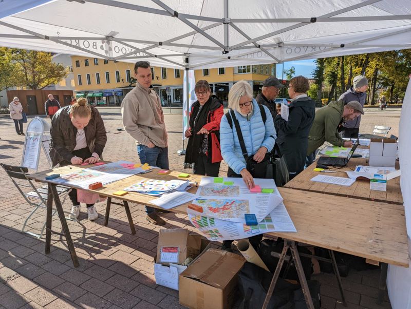 Man kunde ta en titt på stadens planer för framtidens Borgå centrum.
