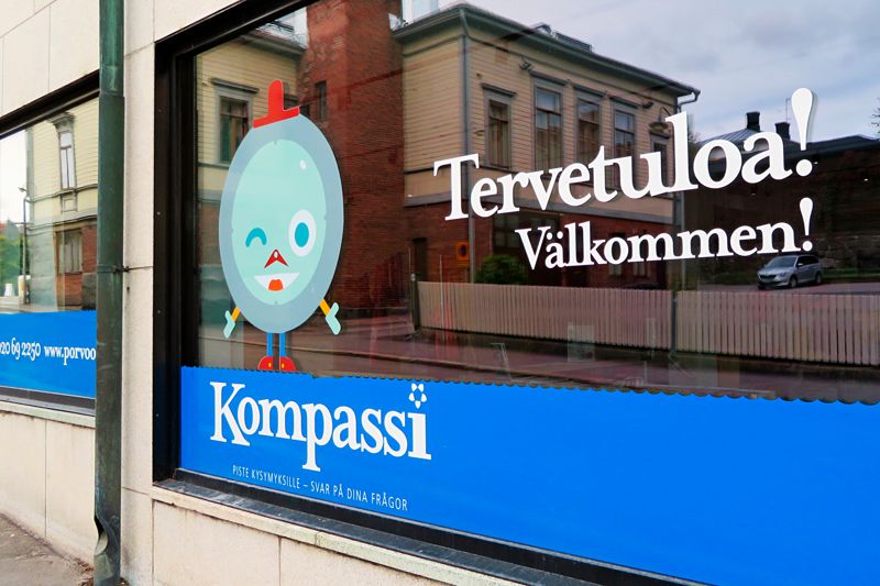 Kompassen finns vid Krämaretorget i Gamla stan.