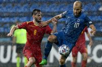 Teemu Pukki och Finland gick segrande ur kampen i dyblöta Pogdorica.