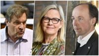 Politiker i utrikesutskottet ser det sannolika sabotaget mot Nordstream som ämnat att skapa oro och instabilitet. Fr.v. Kimmo Kiljunen, Eva Biaudet och Jussi Halla-aho.