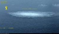 Gasläckan i Östersjön från Nord Stream fotograferat från svenska Kustbevakningens flygplan den 27 september.