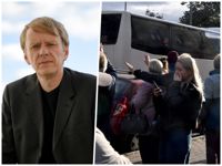 Finlandssvenska Anders Mård är en av dem som vinkat av anhöriga som lämnat sitt hem efter ordern om mobilisering.