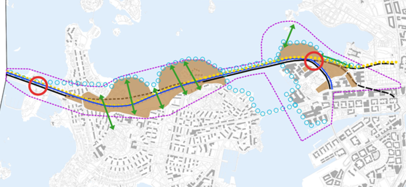 Scenario 3, Drumsö, Västerleden