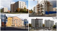 Av de åtta nya flervåningshusen blir det första klart i november och det sista under nästa sommar.