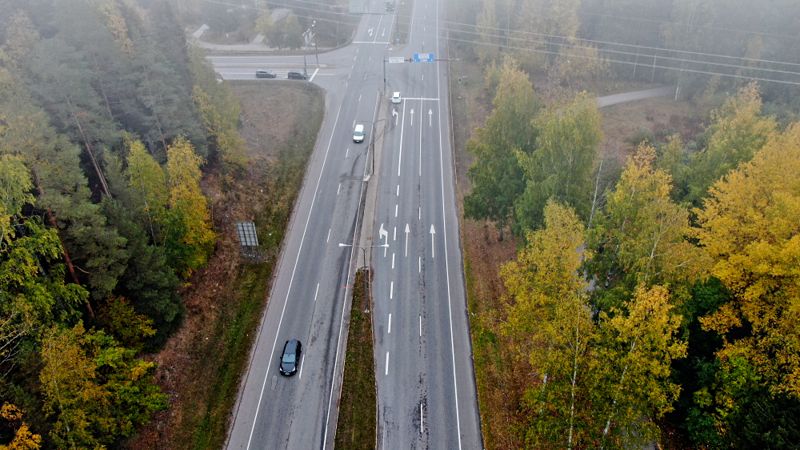 Olyckan inträffade i korsningen till Hornhattulavägen, som ligger uppe till vänster.