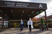Lojo sjukhus chefsläkare Tom Löfstedt och överläkare Raija Räty.