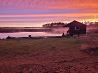 Vacker morgonrodnad på Emsalö.