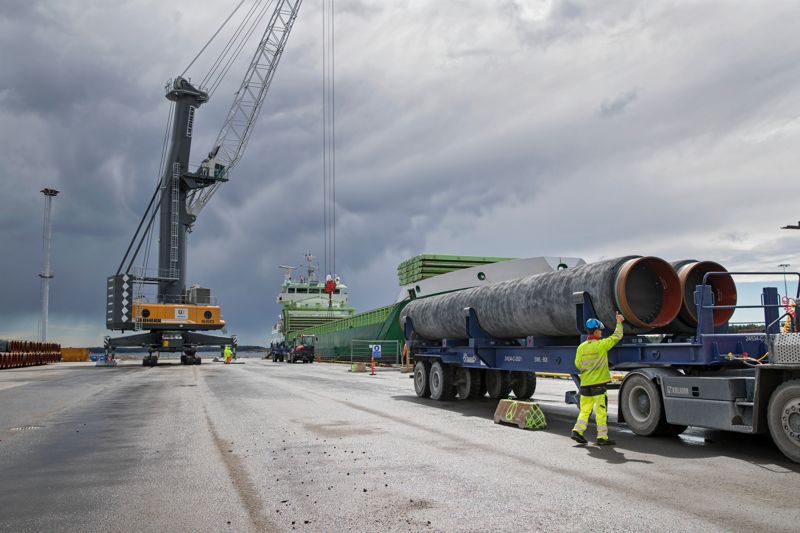 Ledningarna till Nord Stream 2 skeppades dels ut från Koverhar hamn i Hangö, dels från bland annat Kotka.