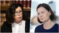 Det är både förnuftigt och klokt att vi inte tycker till om vad man ska göra eller inte göra, säger Ålands lantråd Veronica Thörnroos (t.h). HBL frågade Åland om de tänkt i liknande banor som Åbos borgmästare Minna Arve (t.v).