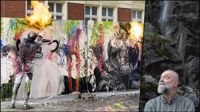 Pavel Semchek flydde Ryssland. Han är nu residenskonstnär i Borgå, och på lördag blir det performance på torget med verket Paint against barriers.