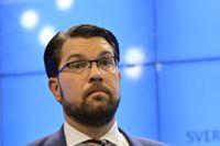 Sverigedemokraternas partiledare Jimmie Åkesson står fortsatt utanför inbjudningslistan till Nobelbanketten i Stockholm. Arkivbild.