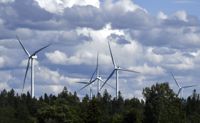 Vindkraftverk i Björneborg. 