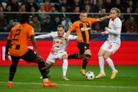 Emil Forsberg, längst till höger, fick tidigt hoppa in för Leipzig när Timo Werner skadade sig.