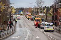 Olyckan inträffade på Mannerheimgatans bro, ungefär vid lunchtid på torsdagen.