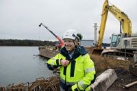 Gasgrids vd Olli Sipilä i Ingå i november i när arbetet var i full gång.