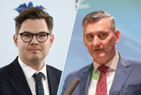 Ledande forskaren Matti Pesu (till vänster) vid Utrikespolitiska institutet, säger att Natos krav rör sig om storleksordningen en brigad, cirka 4000–5000 finländska soldater som ska vara redo att rycka ut på kort varsel. Natos biträdande generalsekreterare Jörg See (till höger) säger att alliansen förväntar sig att Finland bidrar med styrkor som kan rycka ut till Natos försvar långt borta.