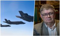 Norska F-35 jaktplan eskorterar ett tankningsflyg under Natoövningen 'Cold i mars i år.