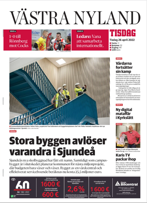 Så här såg den segrande tidningen ut.