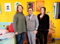 Producent Laura Karén, verksamhetsledare Petri Pöyhönen och producent Sofia Aminoff uppskattar att jobba i ett levande kulturhus med ett brett publikarbete.