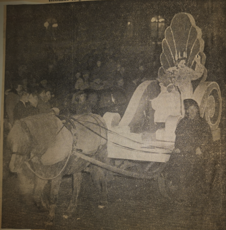 Lucia Christina Holmberg åkte med häst år 1955.