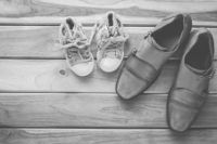 Skor, far och dotter