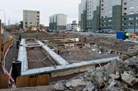 Byggarbetet vid Rådmansgatan 5 har redan kommit igång. Borgå stad sålde tomten i oktober.