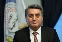 Abdulkarim Omar, PYD:s ”utrikesminister” i kurdiska självstyret i norra Syrien, på Stockholmsbesök den 16 november.