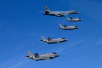 De amerikanska planen uppges ha varit strategiska bombplan av modell B-1B.