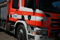 Släckningsinsatserna till trots totalförstördes bussen i branden.