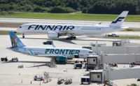 Ett Finnair-plan vid Tampas flygplats i Florida, USA. Arkivbild.