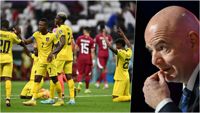 Fifas ordförande Gianni Infantino vill tysta kritiken mot Qatar. Ecuador besegrade värdnationen i öppningsmatchen i fotbolls-VM.