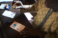 Malierna röstade på söndagen i en andra omgång av landets presidentval. Bilden är från huvudstaden Bamako.