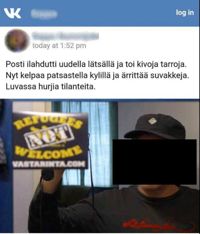Ordförande för Lovisas Sannfinländare marknadsför Motståndsrörelsen.