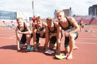Viktor Kantele, Willem Kajander, Victor Fagerholm och Lauri Tuomilehto upprepade fjolårsbragden på 4x100 meter i stafett-FM.
