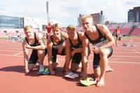 Viktor Kantele, Willem Kajander, Victor Fagerholm och Lauri Tuomilehto upprepade fjolårsbragden på 4x100 meter i stafett-FM.