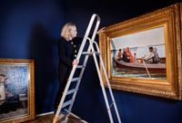 Eftertraktad. Helena Laakso fick jobba länge men nu är Albert Edelfelts målning Dopfärd ute på marknaden och säljs på auktion.