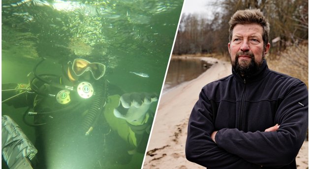 Med sina över 30 år som dykare är Ari Kapanen är som fisken i vattnet. Han oroar sig för hur Östersjön mår, men ser också en gnutta hopp.